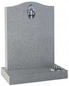 Abbey Grey Granite Headstone - 16011