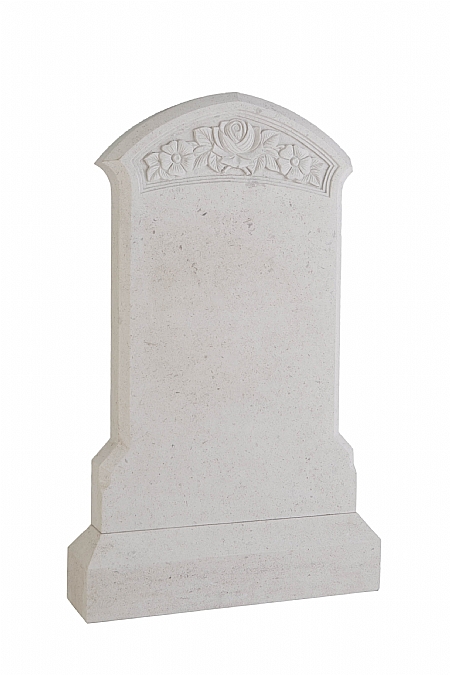 Brenna Stone Headstone with Roses - 16128