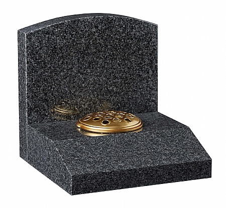 Granite Dark Grey Cremation Memorial - 16195