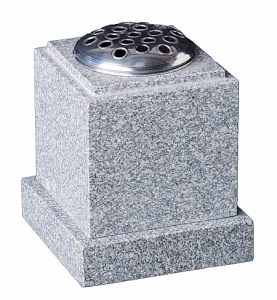 Lunar Grey Granite Headstone Vase - 16203