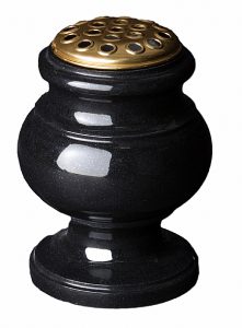 Black Granite Headstone Vase - 16210