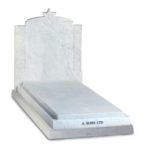 Italian White Marble Jewish Headstone - ES13A