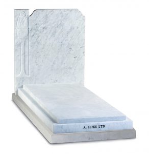 Italian White Marble Jewish Headstone - ES17A