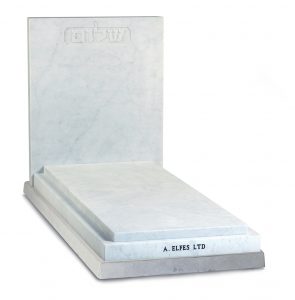 Italian White Marble Jewish Headstone - ES19A