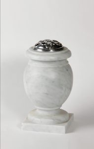 White Marble Jewish Headstone Vase - T5